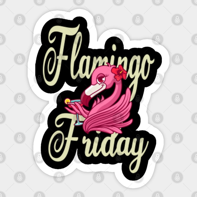 Flamingo Friday Sticker by FromBerlinGift